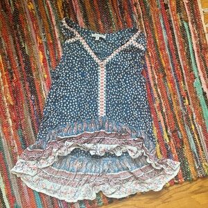 Teal and Pink Boho Top